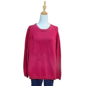 Vintage 80's Cabin Creek, 100% Cotton, Women's Red Sweater